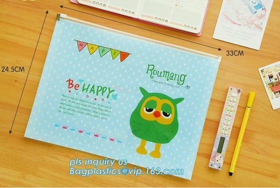 Underwear Bra Packaging Bag With Slider Zipper Ring Holder, creative stationery pvc plastic bag with slider, slider zipp