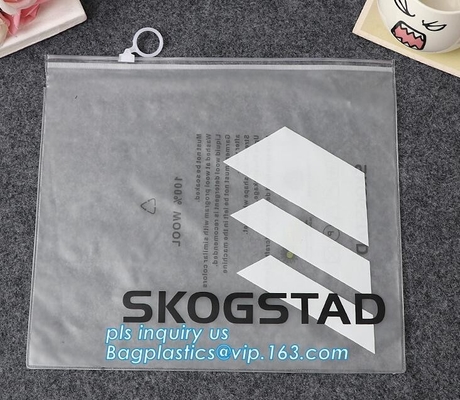 Biodegradable eco-friendly slider k frosted EVA bag, PVC Wash Bag With Slider Zipper, Eco-friendly plastic puller