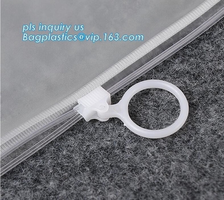 Biodegradable eco-friendly slider k frosted EVA bag, PVC Wash Bag With Slider Zipper, Eco-friendly plastic puller