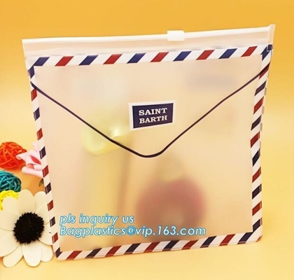 slider k PVC cosmetic bag promotional custom printed plastic bag, Eco-friendly frosted clear pvc plastic garment b