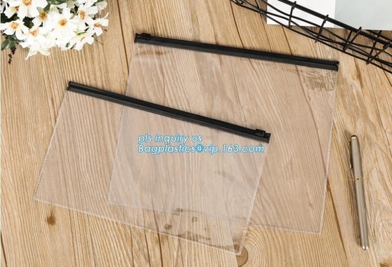 vinyl toiletry zipper bag pvc slider bag custom zipper transparent slider eco-friendly travel pvc cosmetic bag
