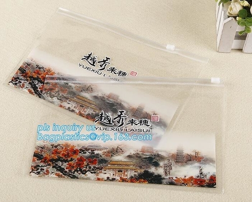 reusable premium quality slider zipper cosmetic toothbrush pvc bags, k bag slider bag for swimming cap packaging