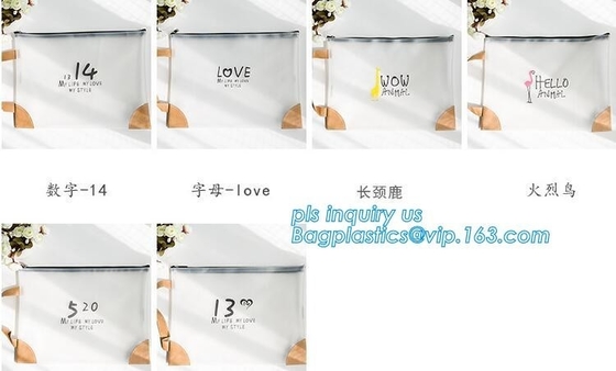 top slider k OEM cheap china zipper bag, Slider zipper Clear pvc bag for package Vinyl transparent pvc bag cosmeti