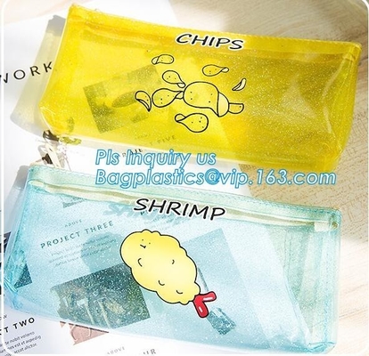 vinyl pvc plastic packaging bags with slider zipper k closure, vinyl pvc zipper pouch,black color slider zipper zi