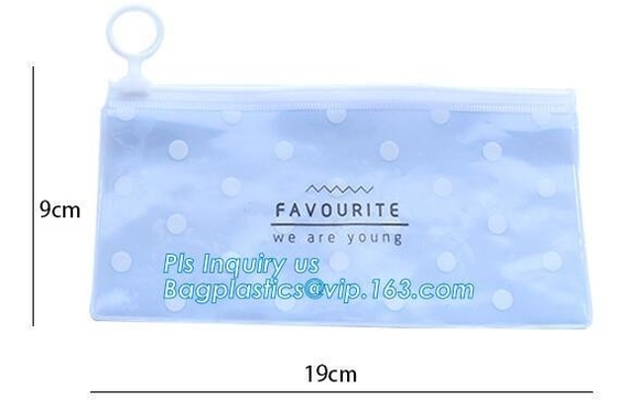Slider Zipper PVC Pouch Clear Vinyl PVC k Bag, slider bag for underwear packaging slider zipper vinyl bag for clot