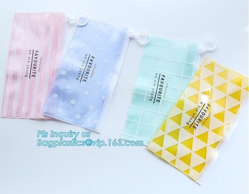 Slider Zipper PVC Pouch Clear Vinyl PVC k Bag, slider bag for underwear packaging slider zipper vinyl bag for clot