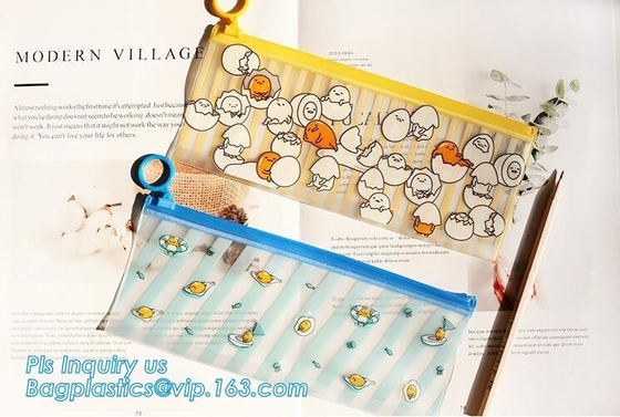 slider zipper pvc pouch clear vinyl pvc k bag, water proof cosmetic vinyl PVC/EVA slider zipper plastic bags