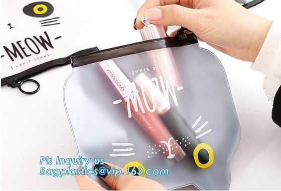 Zip Top Custom Printing Eco Friednly Slider k Bag, slider zipper pvc pouch clear vinyl pvc k bag