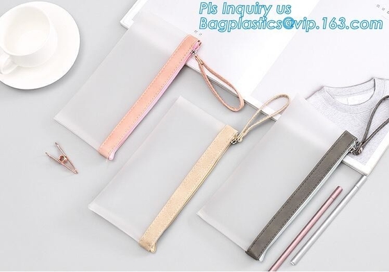 Zip Top Custom Printing Eco Friednly Slider k Bag, slider zipper pvc pouch clear vinyl pvc k bag
