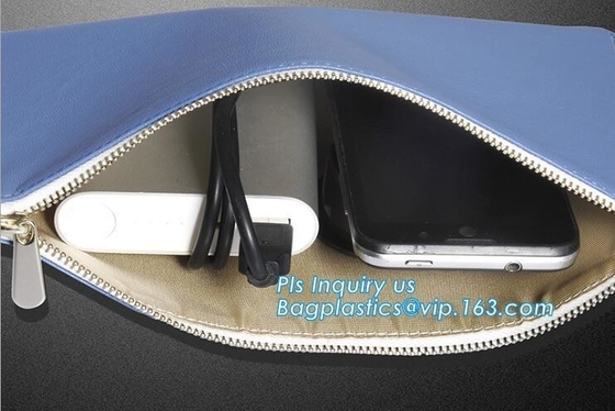 Customized quality PU leather large capacity stationery bag for pen pouch, portable fashion office stationery bling glit