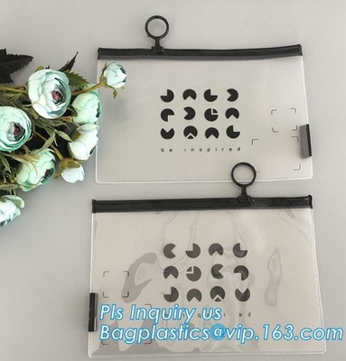 vinyl pvc zipper bag vinyl zipper slider bag for stationery, cosmetic, slider bag vinyl zipper bag for bikini, slide zip