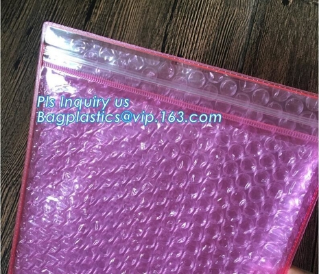 Customized Slider bubble bag, OEM Factory Price With custom Bubble k packaing bag, Reusable Packing Bubble Packing