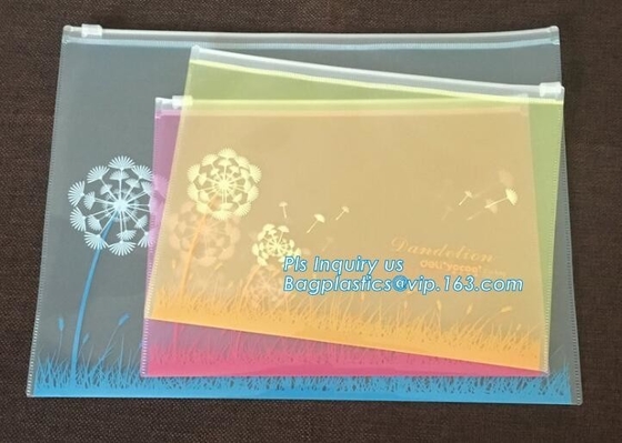 unique design coloful printed clear pvc plastic slider hook hanging zipper bag, Slider Zipper Bag with Custom Logo
