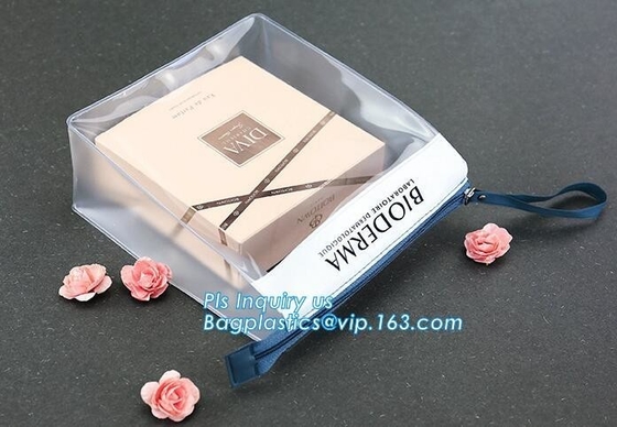 k bags pvc zip bag for cosmetic packing, elegant bag frosted slider zipper bag for microfiber, bikini bag,pvc plas