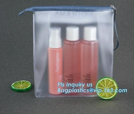 k bags pvc zip bag for cosmetic packing, elegant bag frosted slider zipper bag for microfiber, bikini bag,pvc plas