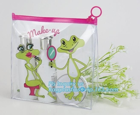 pencil packing slider zipper pvc plastic bag, student/children traveling EVA bag, Cosmetic Pouch good quality with zippe