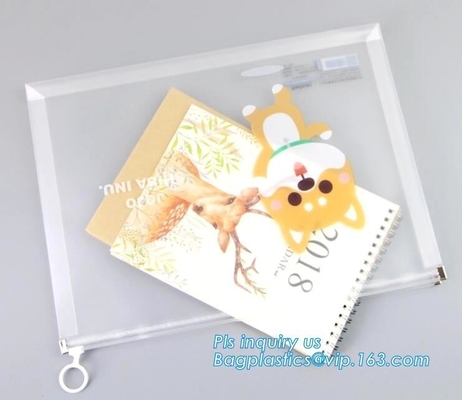Slider Poly Waterproof Plastic Zip Lock Custom Clothing Bag, frosted swimwear PVC vinyl Bag with slider zipper, slider