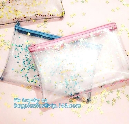 Zipper Sliders Zip Lock Vinyl PVC Bags for Cosmetics Medicine Many Uses, Promotional Clear Vinyl Zipper Bags, slider zip