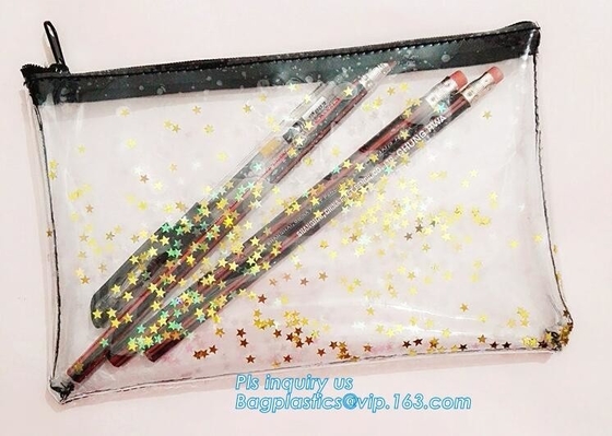 Zipper Sliders Zip Lock Vinyl PVC Bags for Cosmetics Medicine Many Uses, Promotional Clear Vinyl Zipper Bags, slider zip