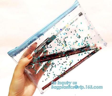 Zipper Sliders Zip Lock Vinyl PVC Bags for Cosmetics Medicine Many Uses, Promotional Clear Vinyl Zipper Bags, slider zip