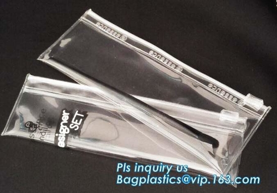 Printed slider k plastic resealable clothes zipper bag, Eva Plastic Slider Zipper Clothes Packing Bag With Custom
