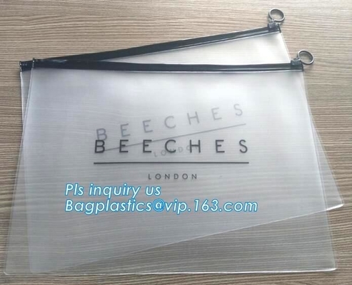 Cosmetic Packaging Customized Clear PVC Travel Slider Bag/Manufacture pvc packaging bag,packaging pvc bag, slider zipper