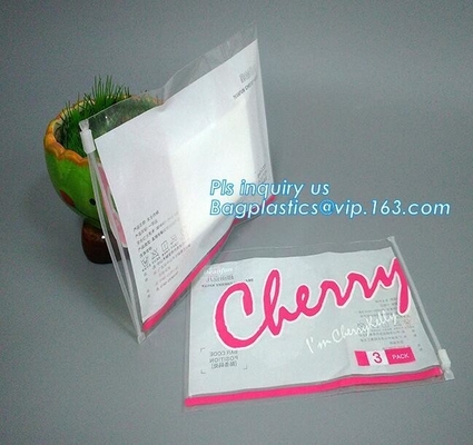 EVA Plastic Promotional Gift Packaging Bag Slider Zipper Bags With Ring Holder, Eco-friendly Slider Zipper Flat Matt Pla