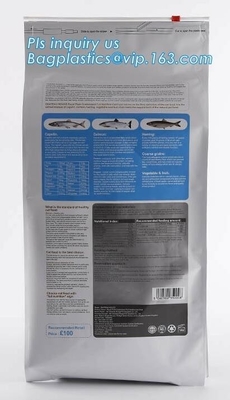animal feed bag Food Package Pouch Resealable Zipper snack bags for fish dog cat Animal Feed Packaging Bag, slider lock