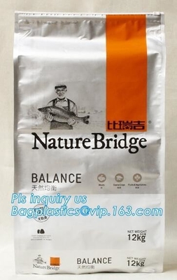 1.5kg 2.5kg 5kg flat bottom aluminum foil slider zipper pet dog food bag, Gravure Printing Top Slider k Plastic Pe