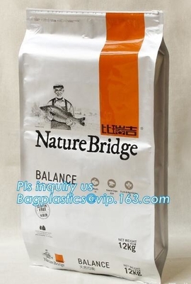 1.5kg 2.5kg 5kg flat bottom aluminum foil slider zipper pet dog food bag, Gravure Printing Top Slider k Plastic Pe