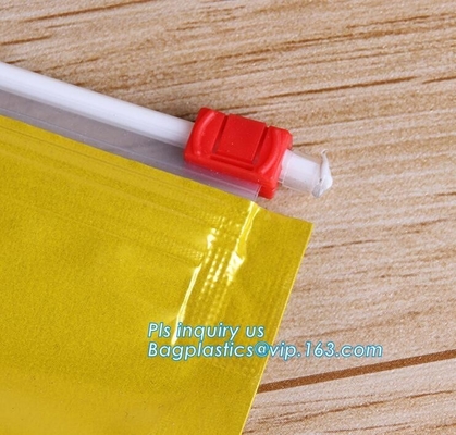 Square bottom slider k plastic packaging bag for dog cat, quad seal bottom and bottom load metallized film slider