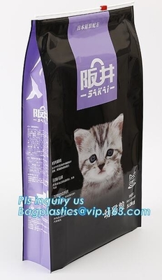 Eight edge-sealing pet slider dog food bags Vacuum bag color printing aluminum foil, Custom printed 2.5kg 5kg 10kg slide