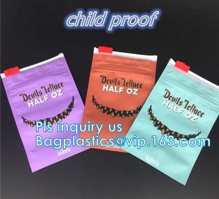 1/8oz 1/4oz 1/2oz 3.5g reclosable k small standup smell proof herbal pouch, sachet herbal pills pack aluminium foi