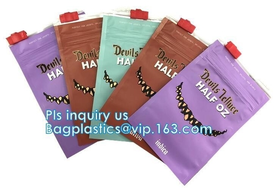 Medium Size Silver k Foil Bag Pouches , Clear Stand Up Pouches For Custom weed Packaging Medium Size Silver
