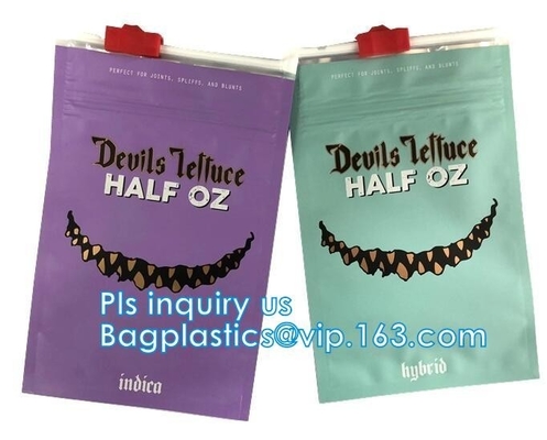 Medium Size Silver k Foil Bag Pouches , Clear Stand Up Pouches For Custom weed Packaging Medium Size Silver