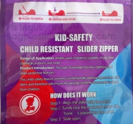 Child-resistant Packaging, Kraft Paper Child Resistant Bag, Opaque Plastic Lockable Medication Bag , Stand Up k Ba