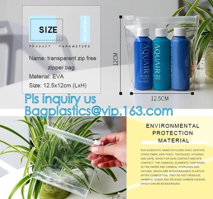 k plastic waterproof bag for swimsuit, slider pvc packing bag for shampoo promotion, Zipper slider clear shopping