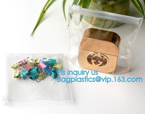 k plastic waterproof bag for swimsuit, slider pvc packing bag for shampoo promotion, Zipper slider clear shopping