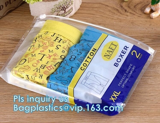 slider bags/slider zipper bag for mobile phone cover/ cell phone cover packaging bag, Zipper PVC underwear packag