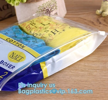 slider bags/slider zipper bag for mobile phone cover/ cell phone cover packaging bag, Zipper PVC underwear packag