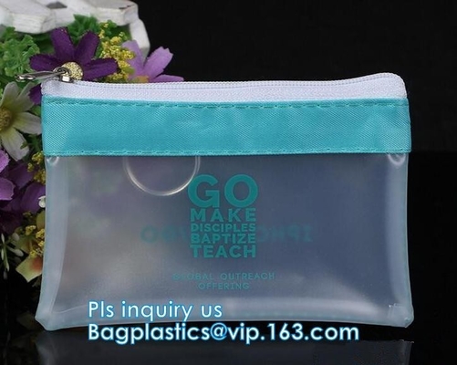 Bikini Plastic Packaging Clear PVC Swimwear Wet Packaging Bag With Zipper, stand up slider k bag for underwear bik
