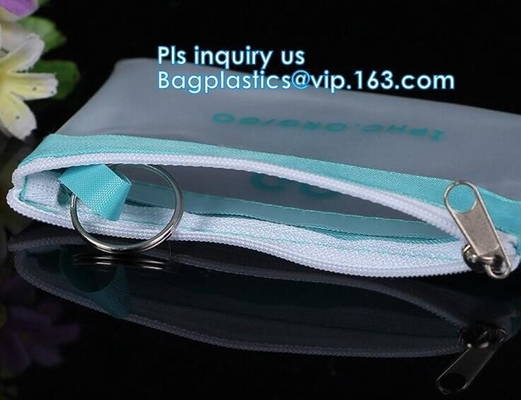 Bikini Plastic Packaging Clear PVC Swimwear Wet Packaging Bag With Zipper, stand up slider k bag for underwear bik