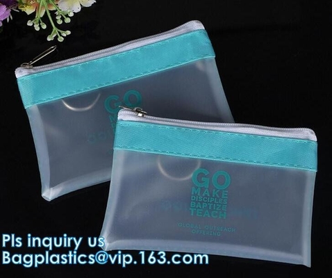 Bikini Plastic Packaging Clear PVC Swimwear Wet Packaging Bag With Zipper, stand up slider k bag for underwear bik