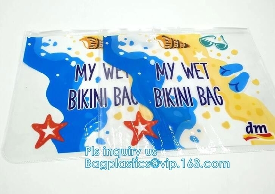 k pvc bag slider travel beauty bag, slider zipper travel pvc pouch bag, slider bag makeup zipper bag for travel