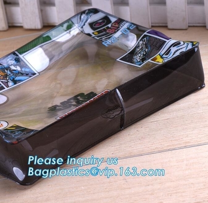 slider zip lock plastic cosmetic bags, Supply custom pvc k pouch slider zipper plastic garment t shirt bags, Clear