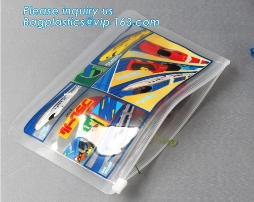Eco-friendly slider customized logo transparent plastic cosmetic bag, gift packing pvc k cosmetic makeup bags, Doc