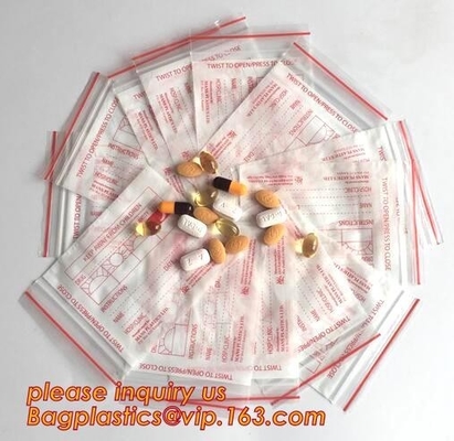 Medical Zipper Bag/LDPE Medical zipper bag/Medicine zipper Bag, writable medical k pills capsule packaging bag zip