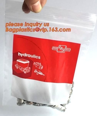medical s pill bags with white block, medical plastic zipper closing bags, Disposable medical surgical packaging z