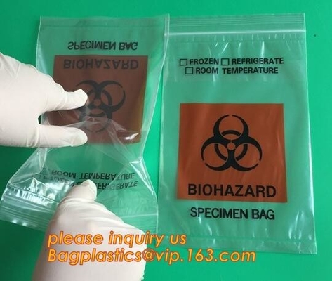 Customized Medical k bag/Zipper bag with lock for packaging, envelope Medicine Zip Lock Bag for Hospital packaging