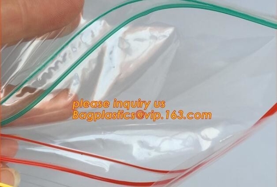 High Sealing k Pouch with double colored tracks, double track reusable plastic k printed zipper bags, bagese